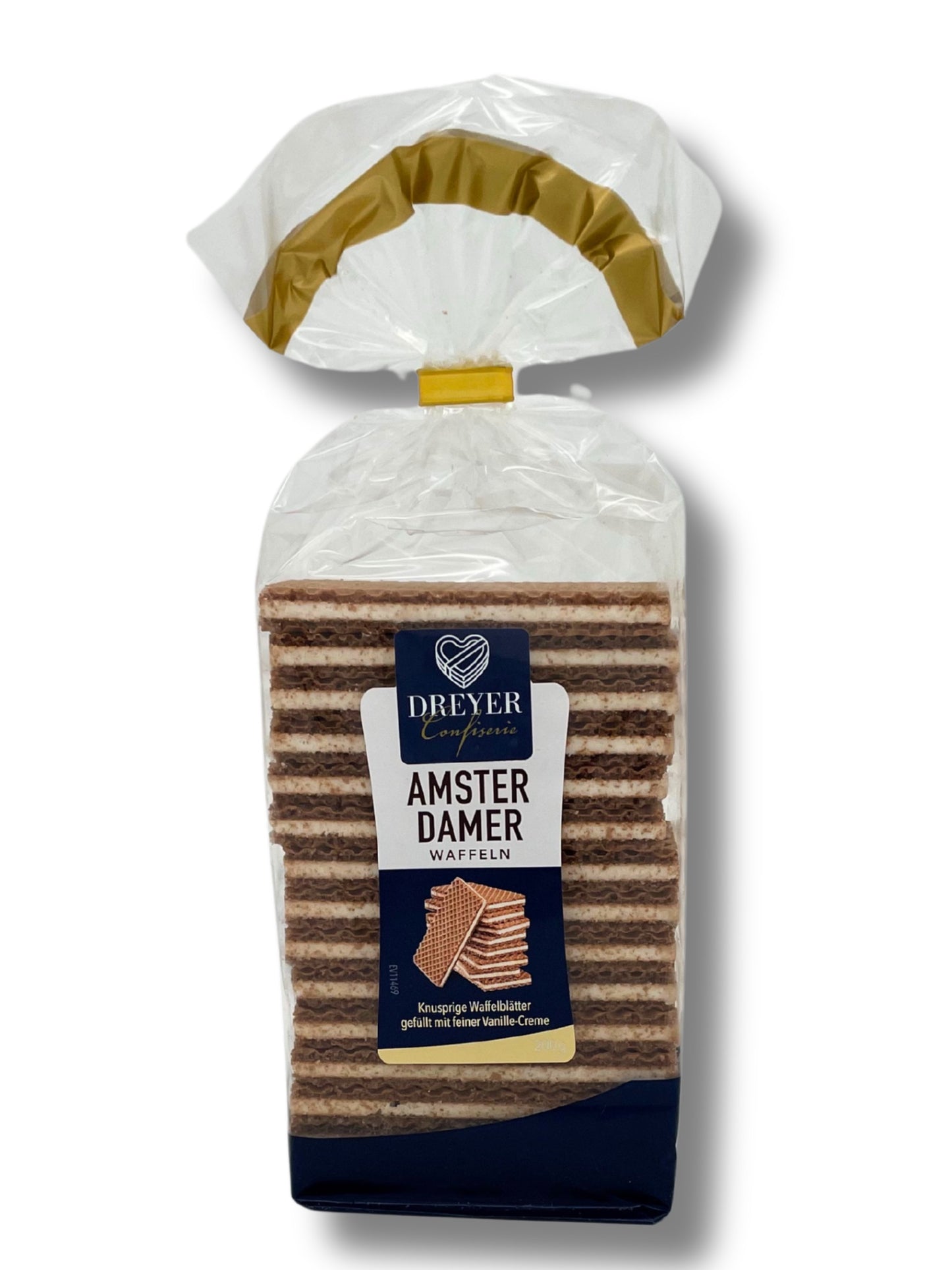 Amsterdamer Waffeln mit 70 % Vanillecreme – süßer Genuss aus knuspriger Waffel und zarter Füllung.