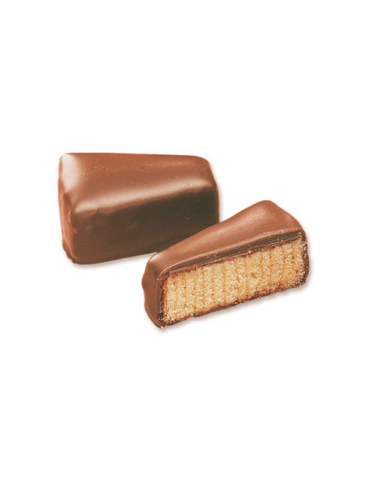 Baumkuchen-Spitzen Vollmilch 100 g von Grand-Cru – feiner,-schichtweiser Baumkuchen mit Milchschokolade, bald erhältlich online und in der Dreyer Confiserie Hameln.