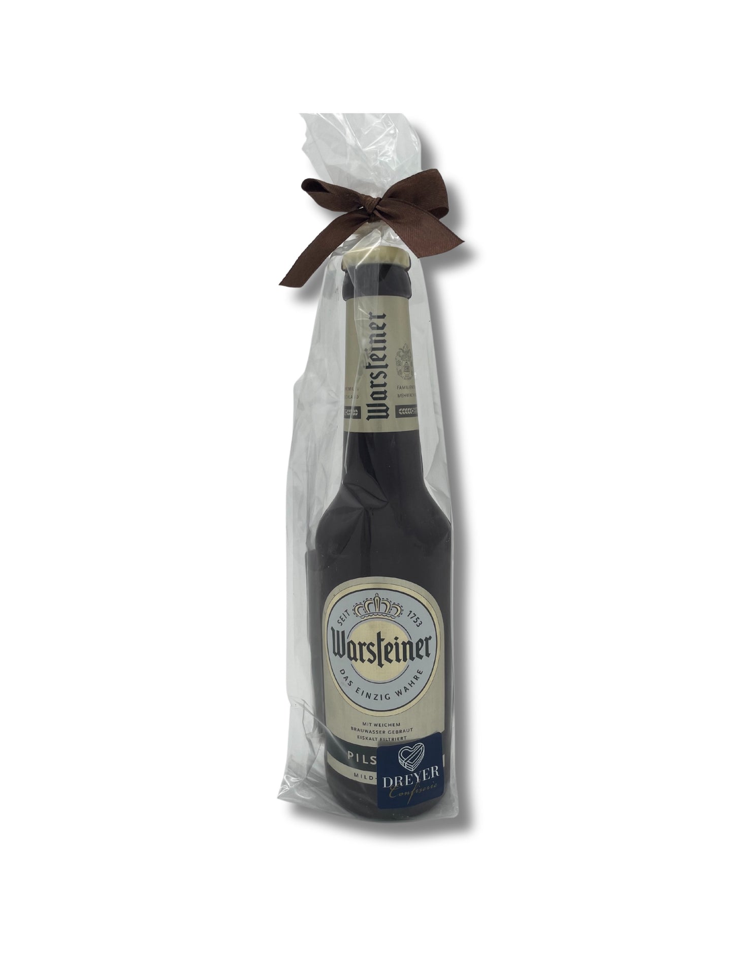 Warsteiner Bierflasche aus Schokolade – Handgefertigtes Schokoladengeschenk aus der Dreyer Confiserie Hameln