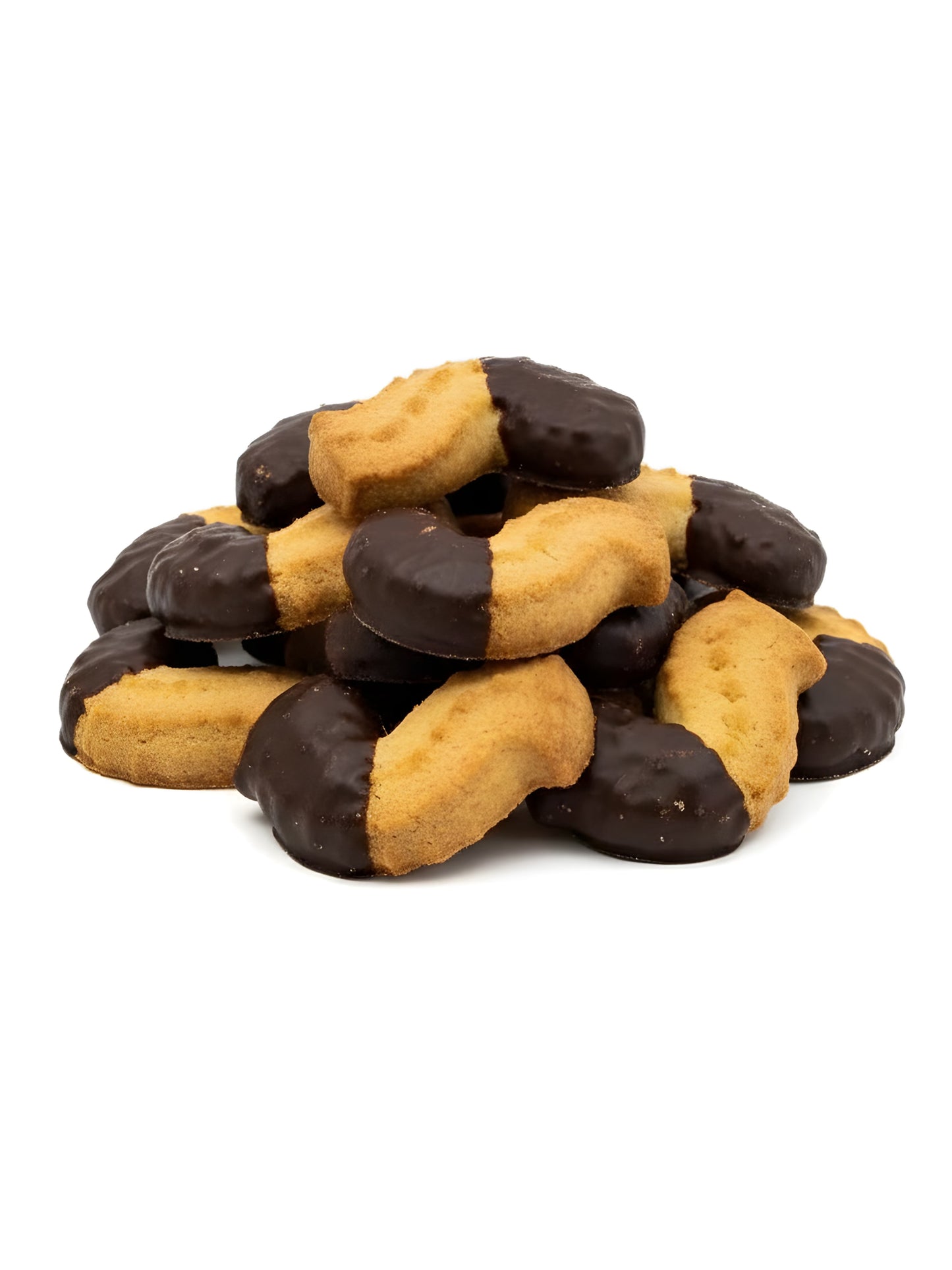 Butter Spritzgebäck mit Zartbitterschokolade 175g in transparenter Frischeverpackung der Dreyer Confiserie