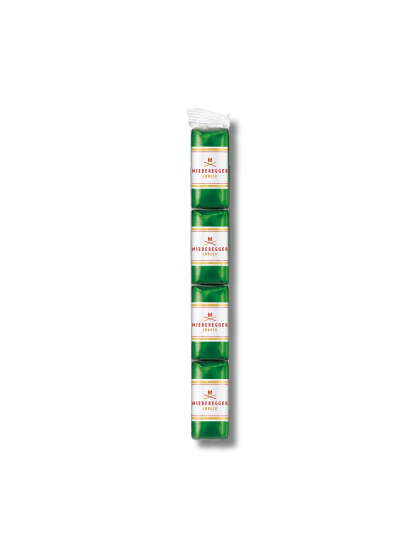 Niederegger Marzipan Klassiker Riegel Pistazie 50 g – Marzipan-Riegel mit Pistazienfüllung in Zartbitter-Schokolade, erhältlich in der Dreyer Confiserie in der Rattenfängerstadt Hameln.
