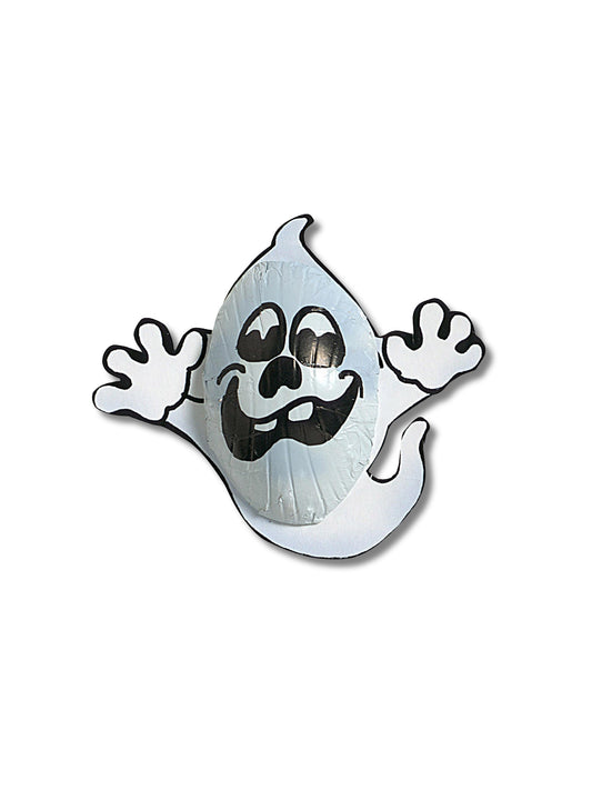 Storz Süßes Gespenst 12,5 g – weiße Schokoladenfigur mit Edel-Vollmilchschokolade gefüllt, perfekt für Halloween und den bunten Teller, erhältlich in der Dreyer Confiserie in der Rattenfängerstadt Hameln.