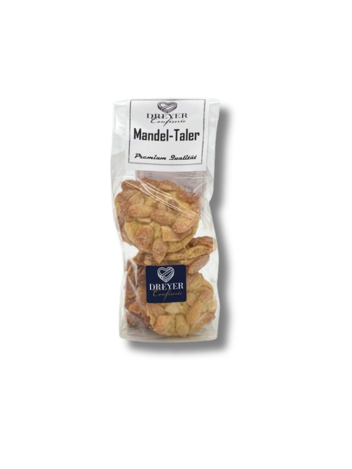 Buttergebäck Mandel-Taler mit ganzen Mandeln von Dreyer Confiserie aus Hameln – 175g Packung.