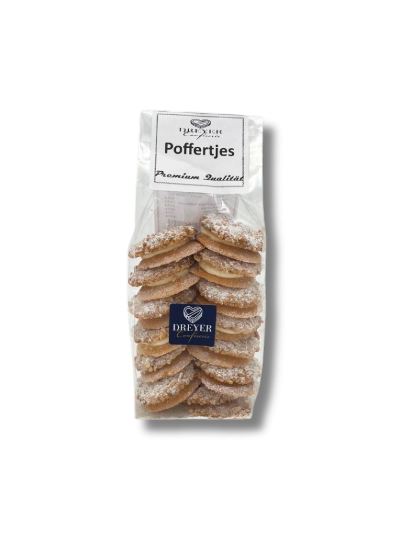 Poffertjes von Dreyer Confiserie aus Hameln – süßes Mini-Gebäck in der 200g-Packung.