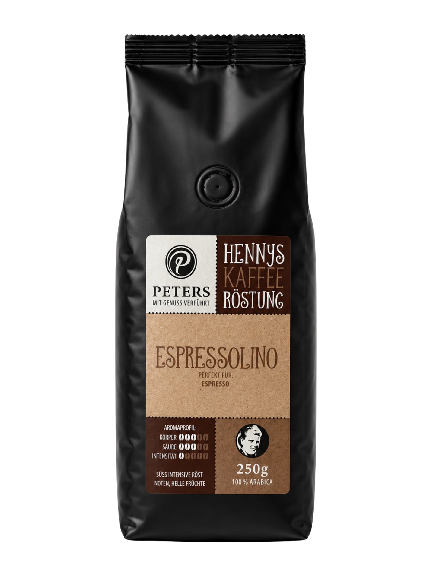 Espressolino Espresso Bohne 250g PETERS Pralinen