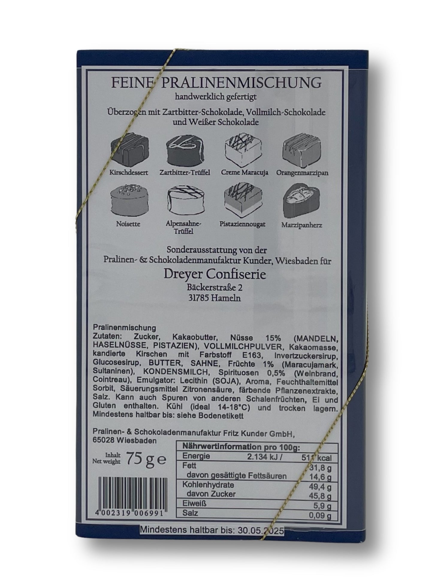 Edle Pralinen aus Hameln – Geschenkbox mit Spirituosen und Schokolade.