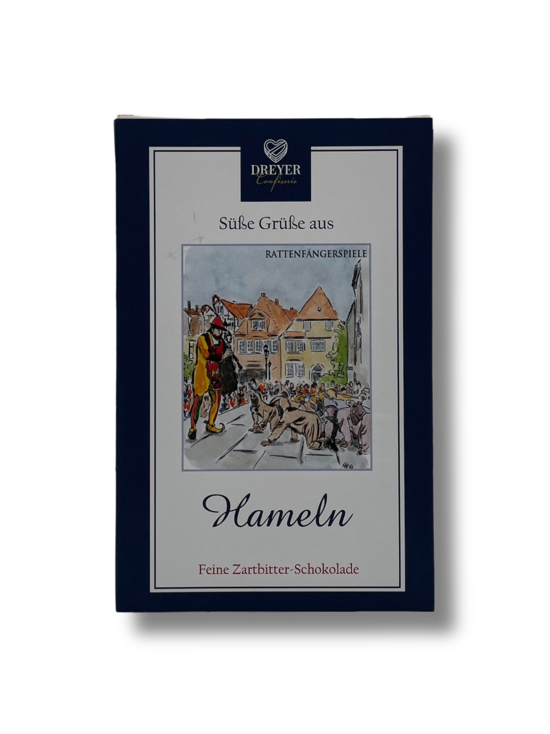 Dreyer Confiserie Zartbitterschokolade aus Hameln – 125g Tafel mit 70 Prozent Kakao.