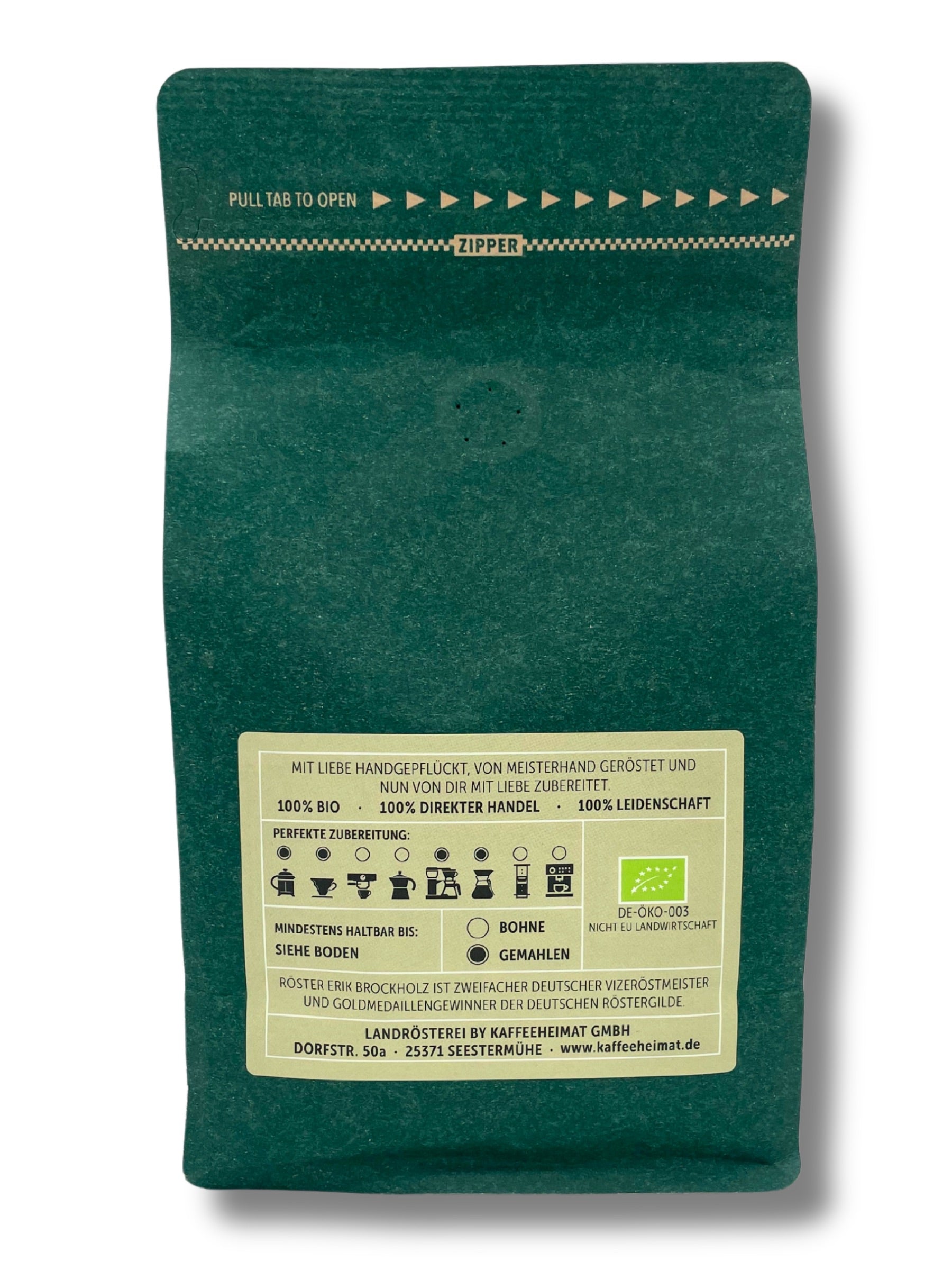 Gemahlener Filterkaffee mit Noten von Süßholz und Nuss – Seestermühe Kaffeeklatsch 500g