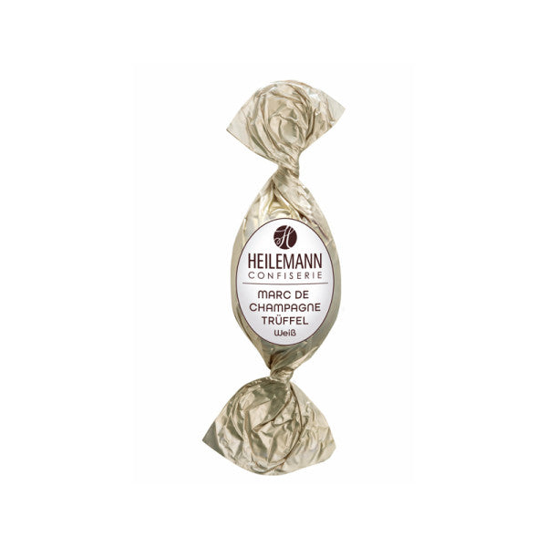 Heilemann Marc de Champagne Trüffel-Osterei – weiße Schokolade mit cremiger Champagner-Trüffelfüllung, erhältlich in der Confiserie Dreyer in der Rattenfängerstadt Hameln.