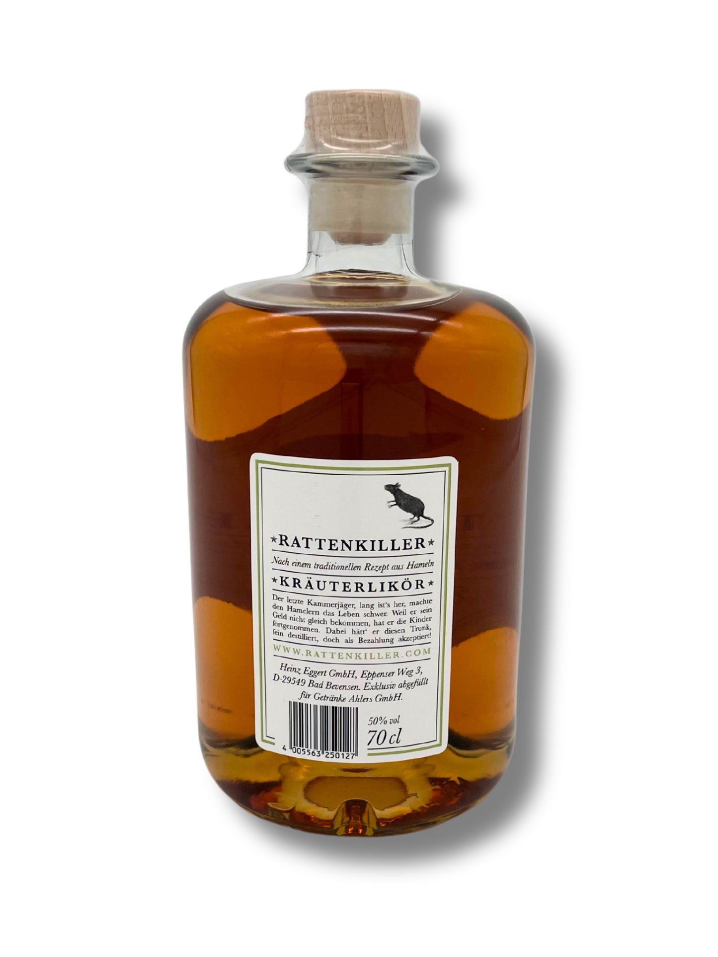 Traditioneller Kräuterlikör mit 50 % Vol. – Rattenkiller 700 ml aus der Rattenfängerstadt Hameln.