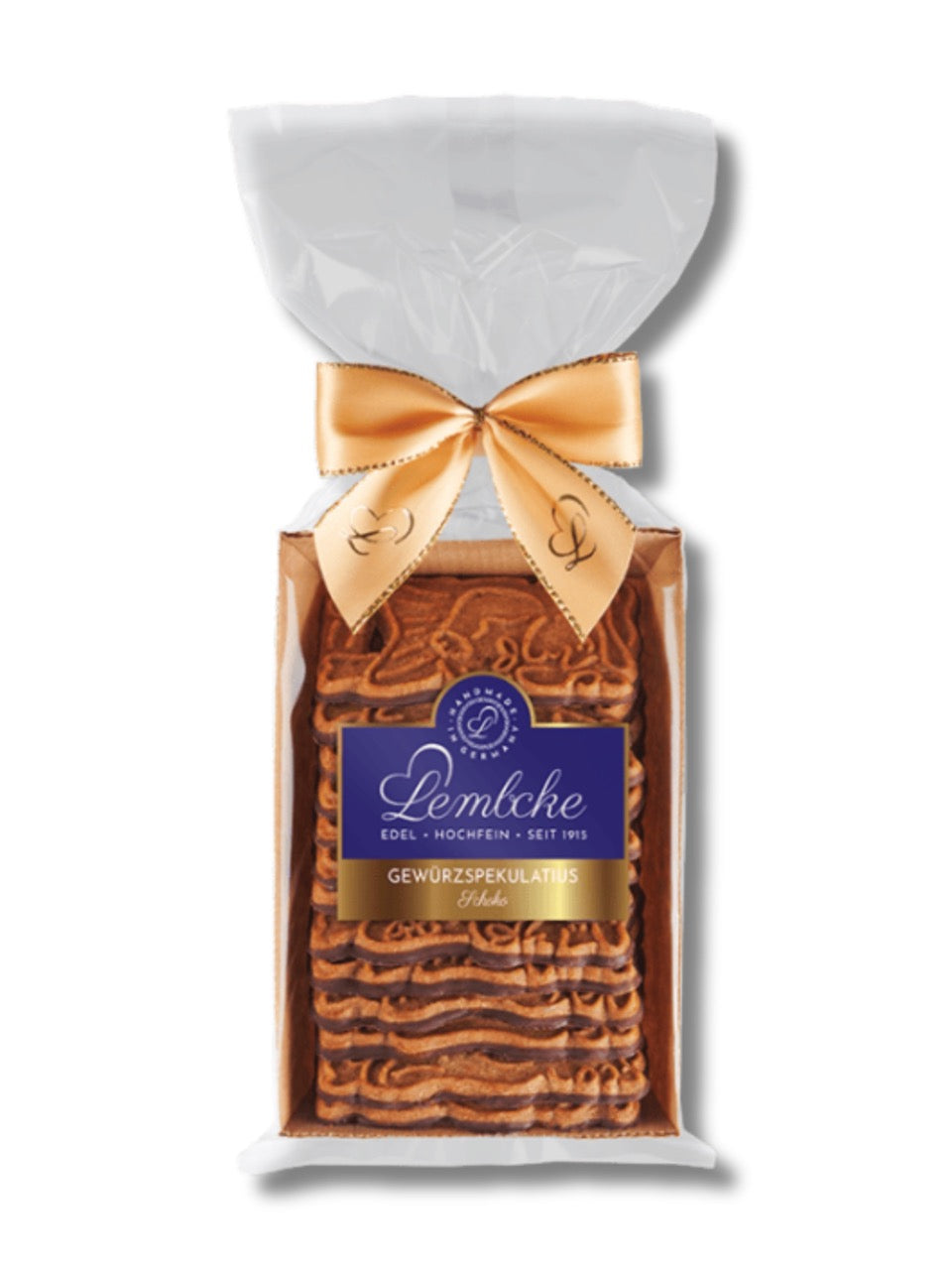 Lembcke Gewürzspekulatius Schoko 120g – klassische Spekulatius mit Zartbitterschokolade.