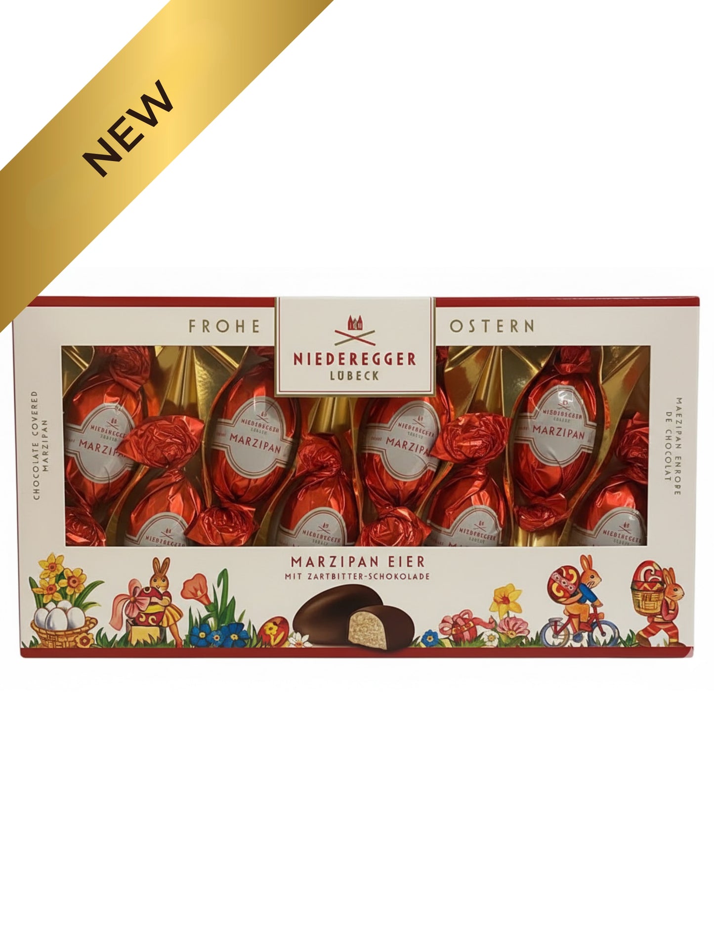 Niederegger Marzipan-Eier Zartbitter 100g – klassische Marzipan-Ostereier aus Lübeck erhältlich in der Dreyer Confiserie Hameln.