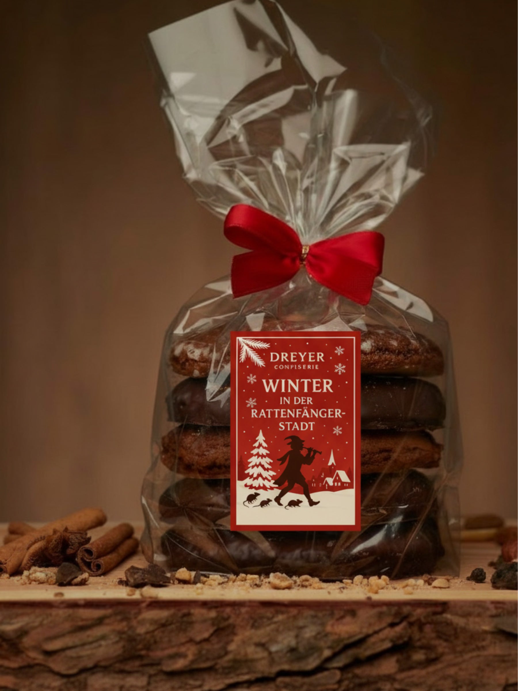 Nürnberger Elisen-Lebkuchen gemischt 400 g – handwerklich gefertigte Lebkuchen mit 35 % Nussanteil, dreifach sortiert in schokoliert, weiß glasiert und natur, erhältlich in der Dreyer Confiserie in der Rattenfängerstadt Hameln.