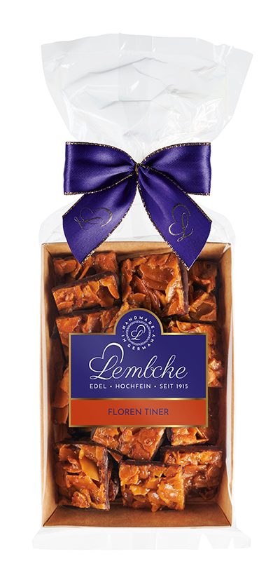 Lembcke Floren Tiner – Nusskonfekt mit Zartbitterschokolade und Karamell.