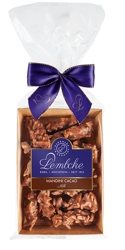 Lembcke Mandini Cacao Milk – Knuspriges Mandelgebäck mit Vollmilchschokolade.