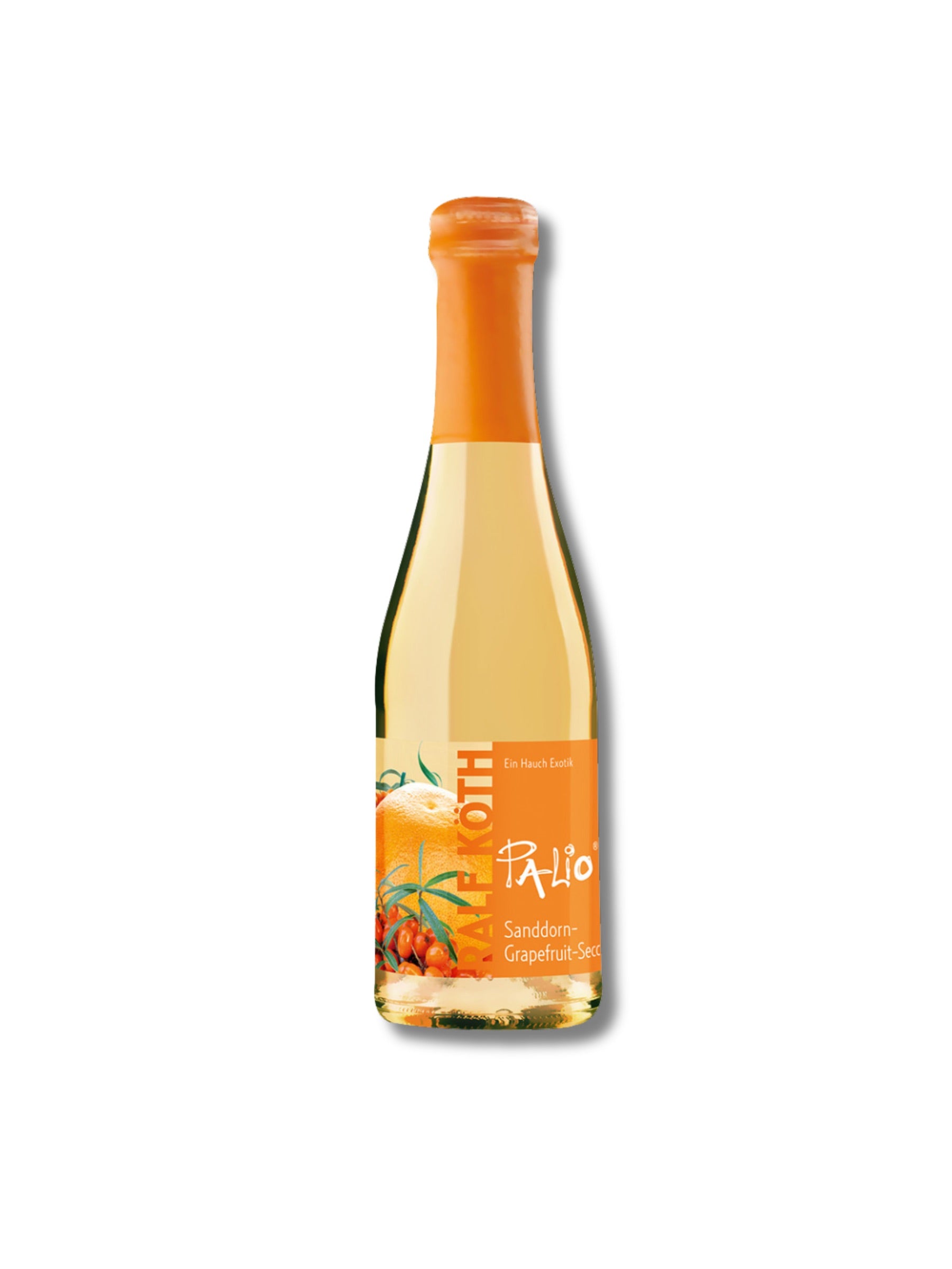 Palio Sanddorn-Grapefruit Secco Piccolo 0,2 l – feinherber Fruchtperlwein mit Zitrusnote von Wein & Secco Köth, erhältlich in der Dreyer Confiserie in Hameln.