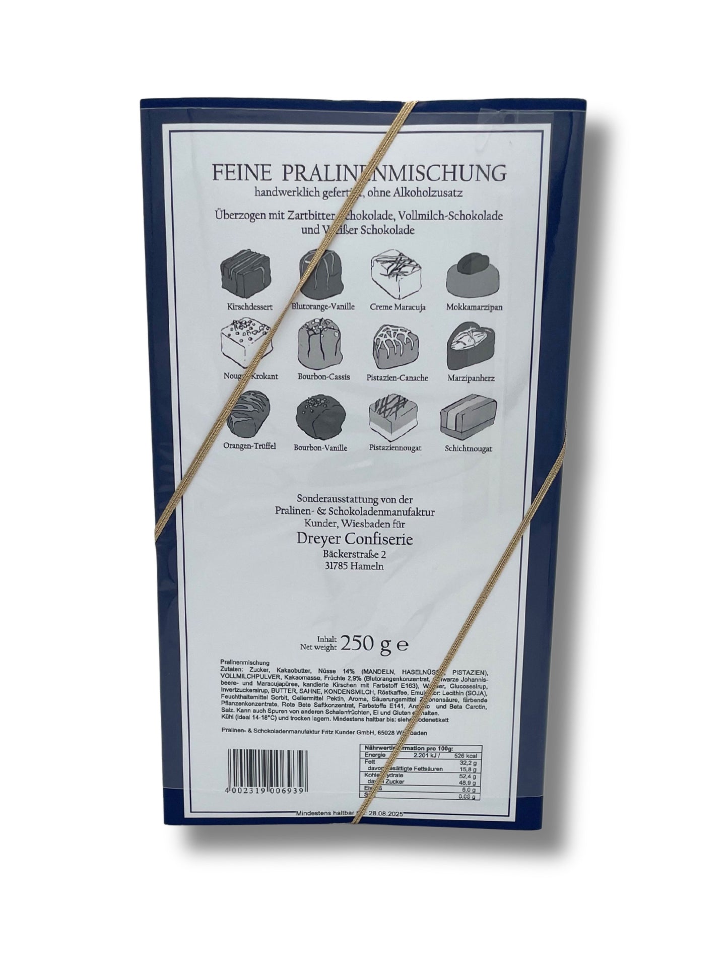 Pralinen ohne Alkohol – Geschenk aus der Rattenfängerstadt Hameln.