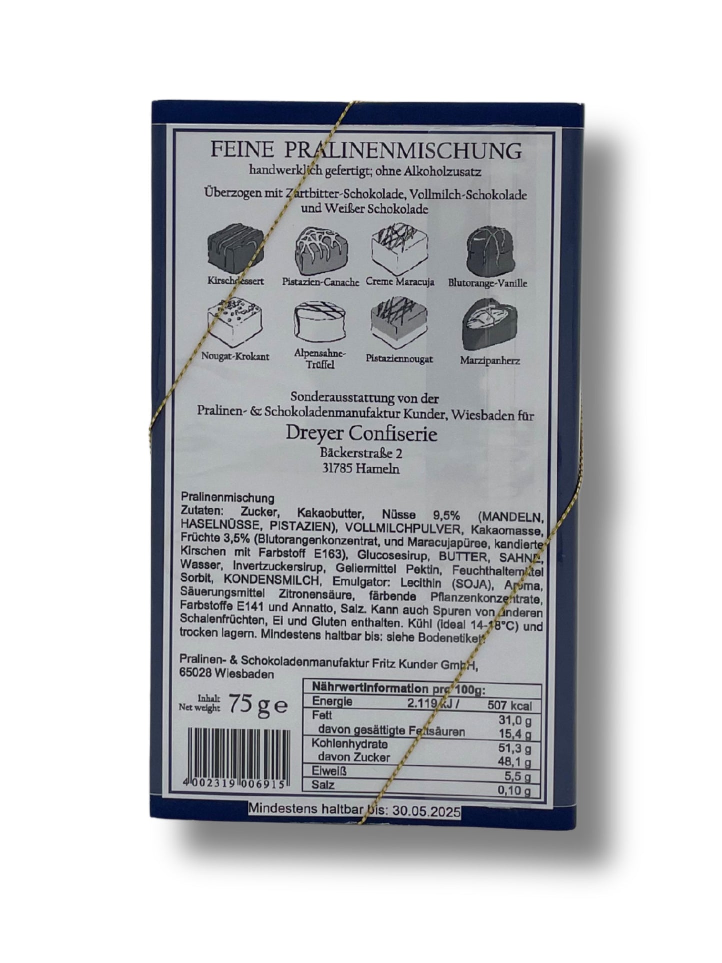 Süße Grüße aus Hameln – Pralinen ohne Alkohol von Dreyer.