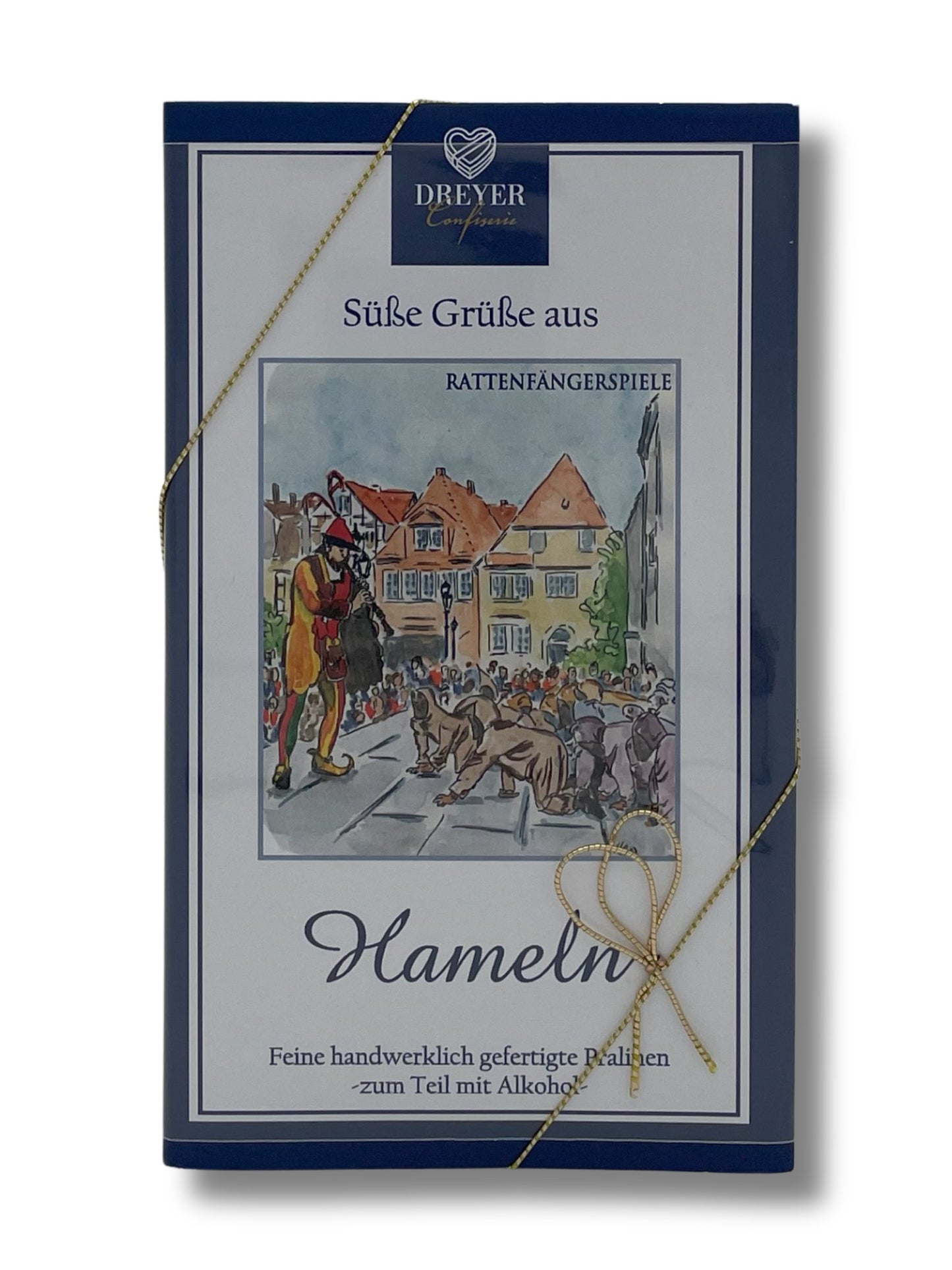 Pralinen mit Alkohol 75g – Süße Grüße aus Hameln von Dreyer Confiserie.