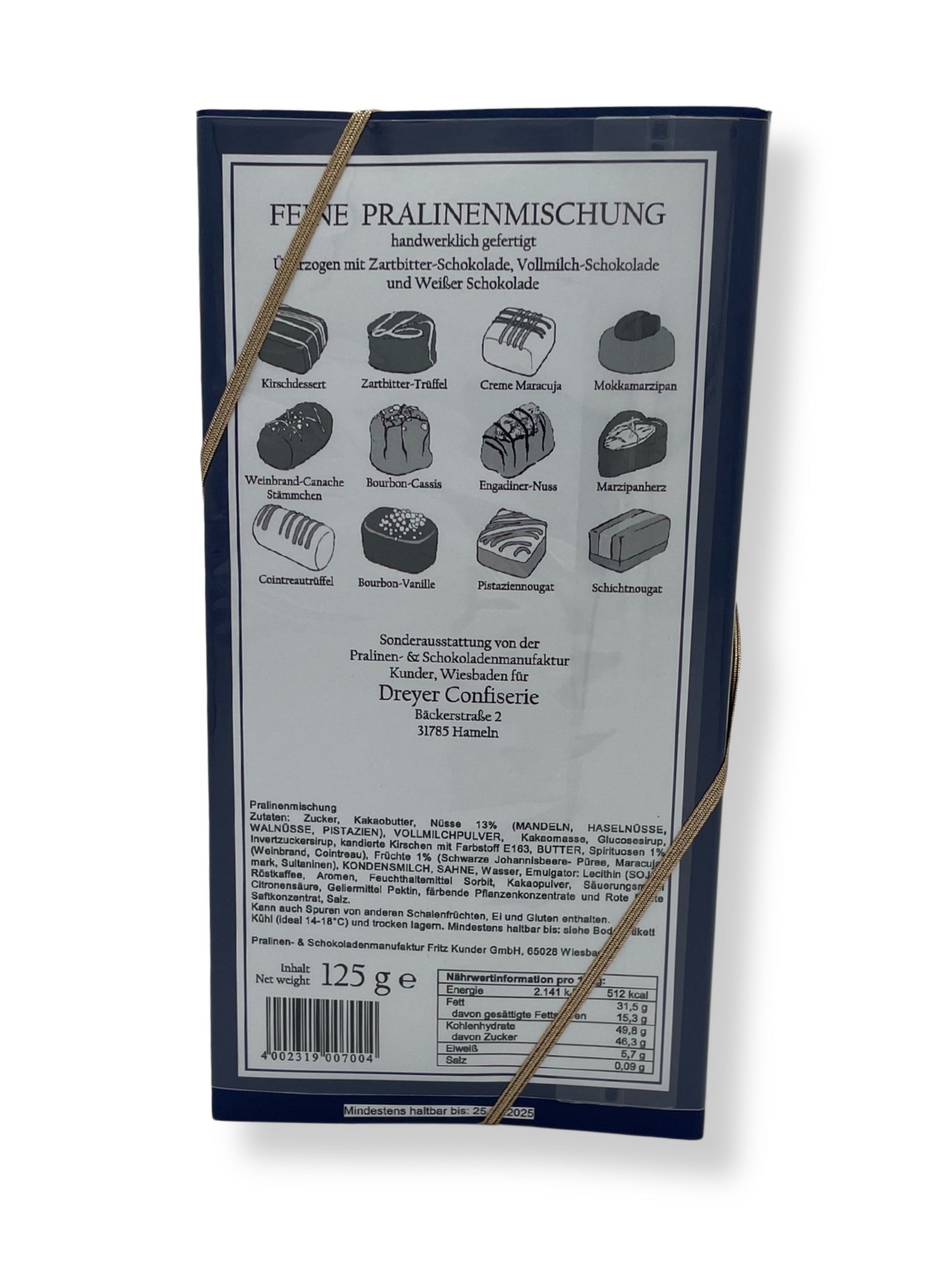 Hochwertige Pralinenmischung mit Alkohol aus der Rattenfängerstadt Hameln.