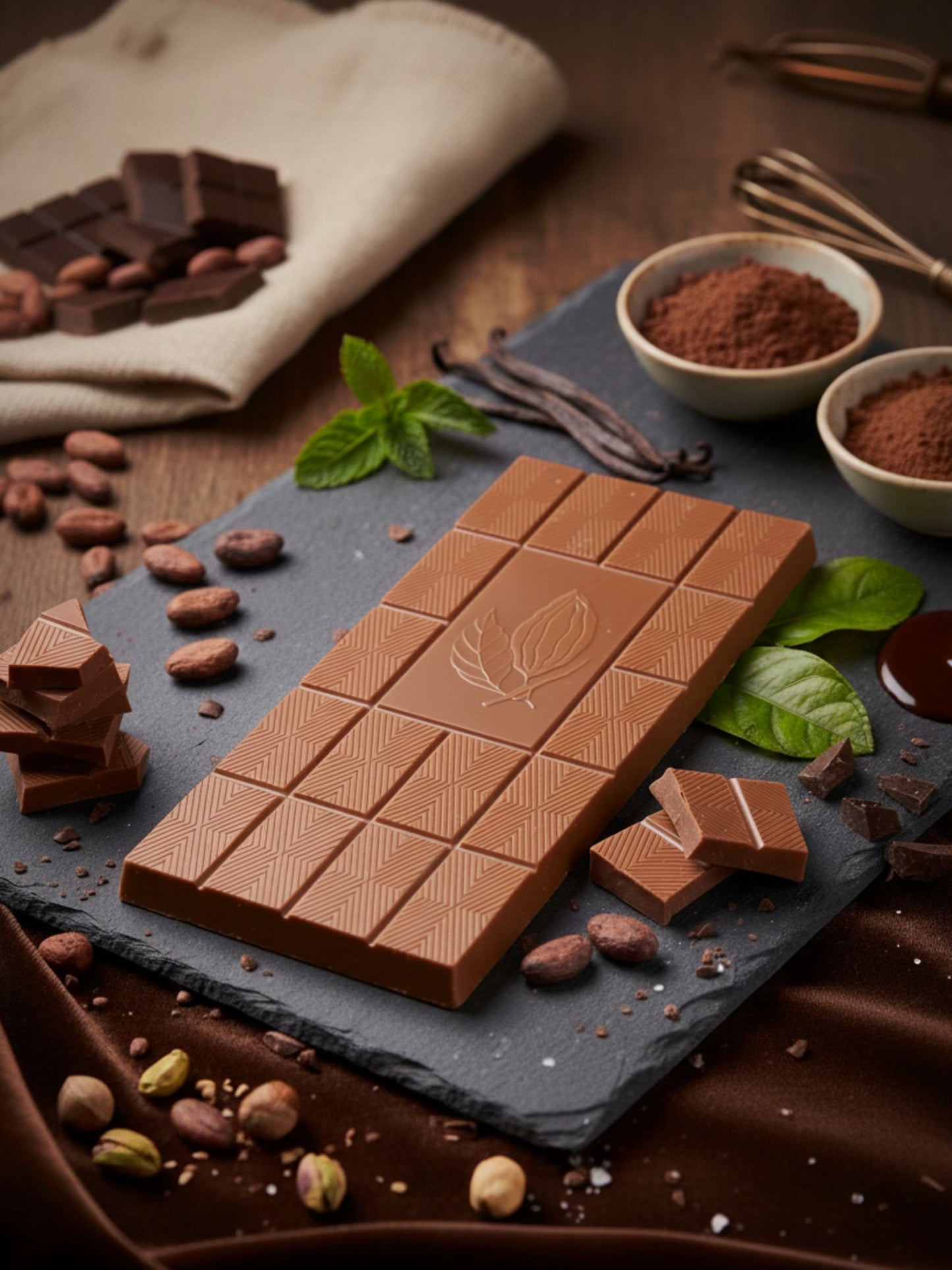Produktfoto von unserer Schokolade „Gruß aus Hameln“ Vollmilch 80 g – feine Vollmilchschokolade mit Motiv der Rattenfängerstadt Hameln, handgefertigt für die Dreyer Confiserie.