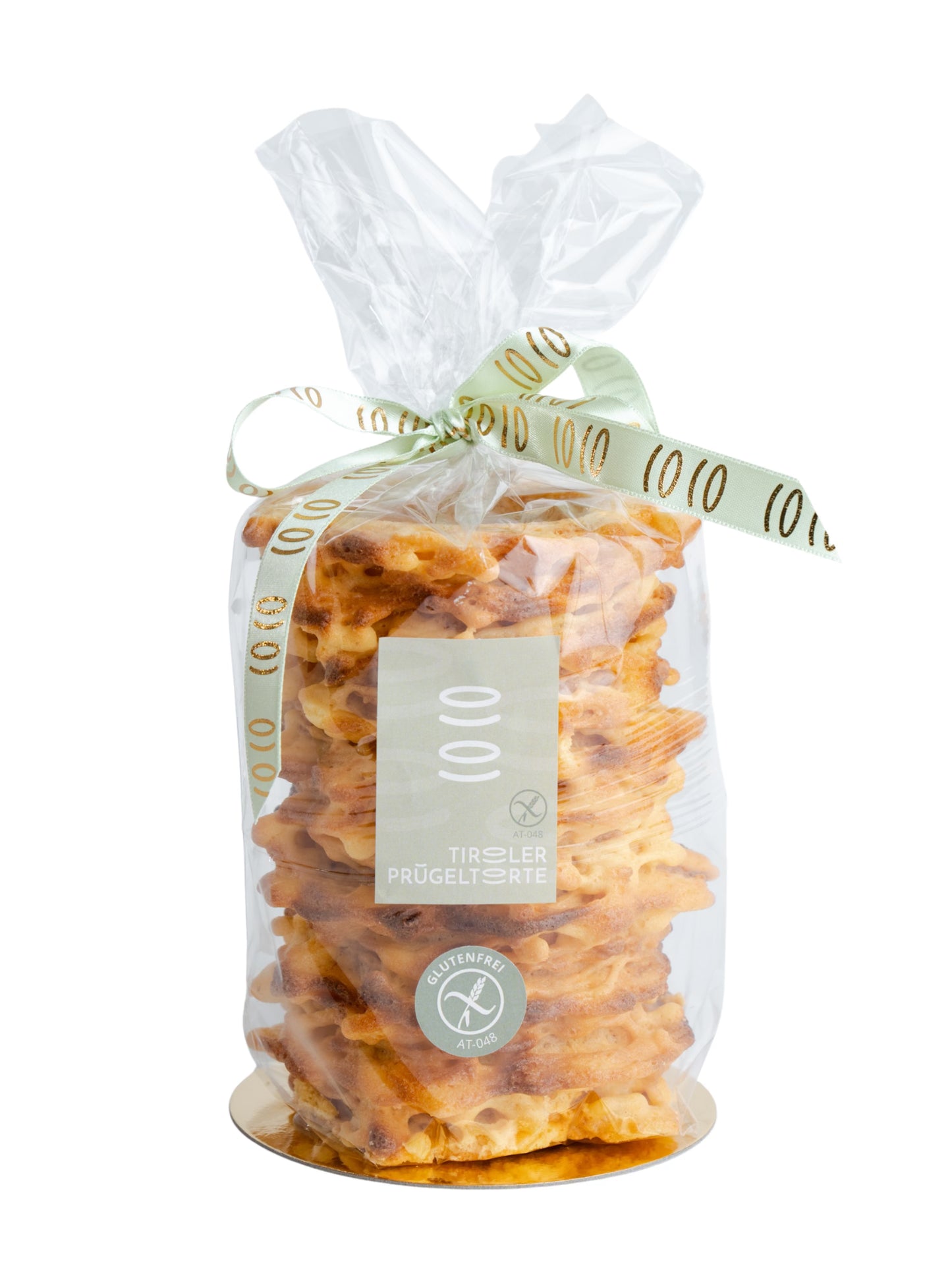 Tiroler Prügeltorte Midi glutenfrei in Folie 290g, handgefertigte glutenfreie Prügeltorte aus traditioneller Tiroler Handarbeit, erhältlich in der Dreyer Confiserie in der Rattenfängerstadt Hameln.
