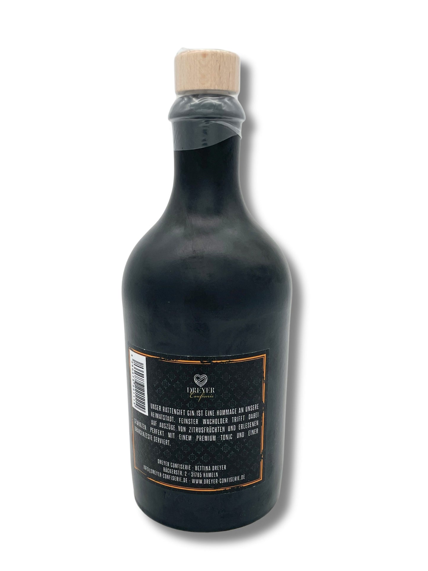 Exklusiver Gin aus der Rattenfängerstadt – Rattengift Premium Gin Zitrus 500 ml von Dreyer Confiserie Hameln.