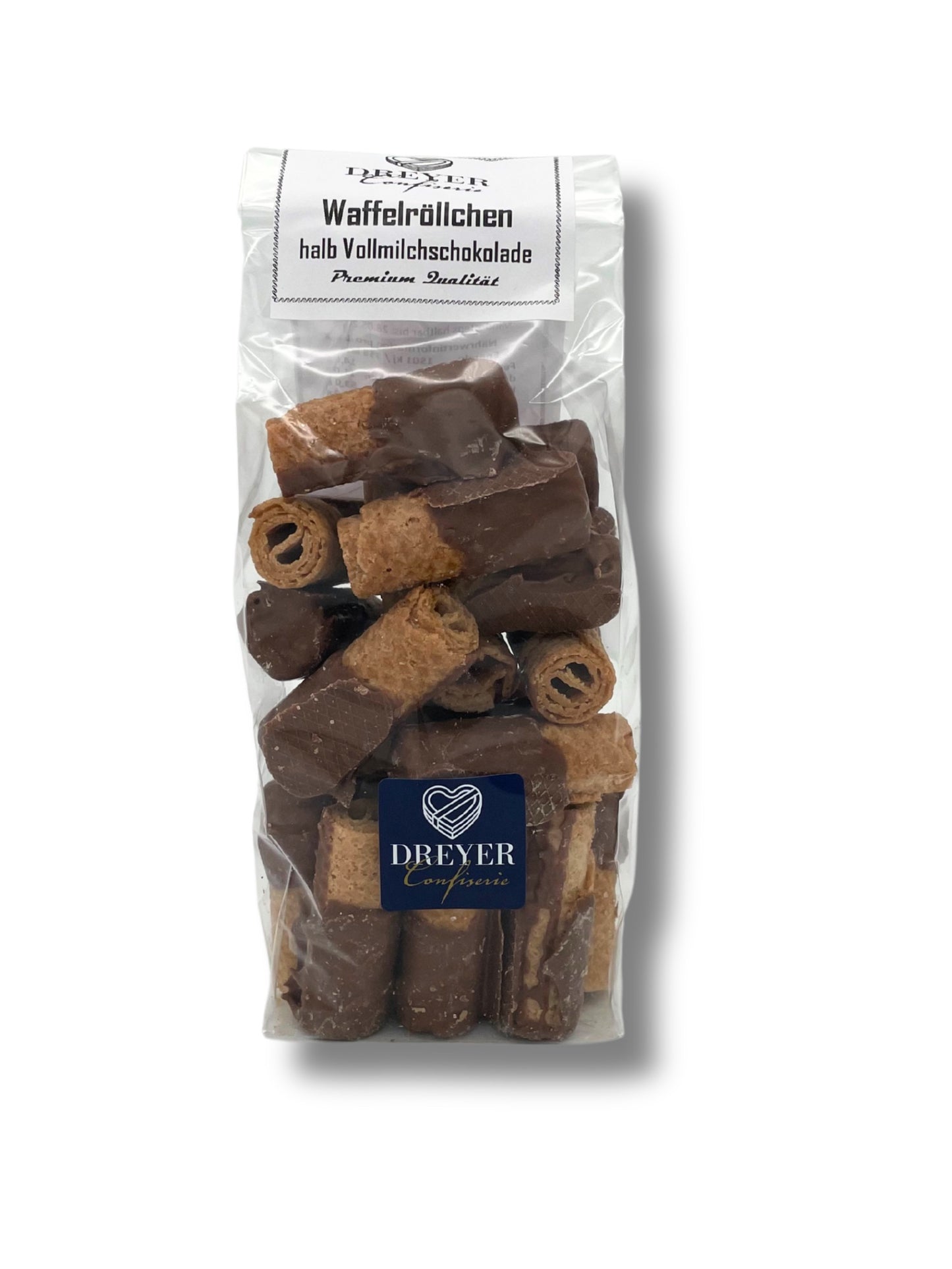 Dreyer Confiserie Waffelröllchen Vollmilch – Schokoladengenuss aus Hameln.