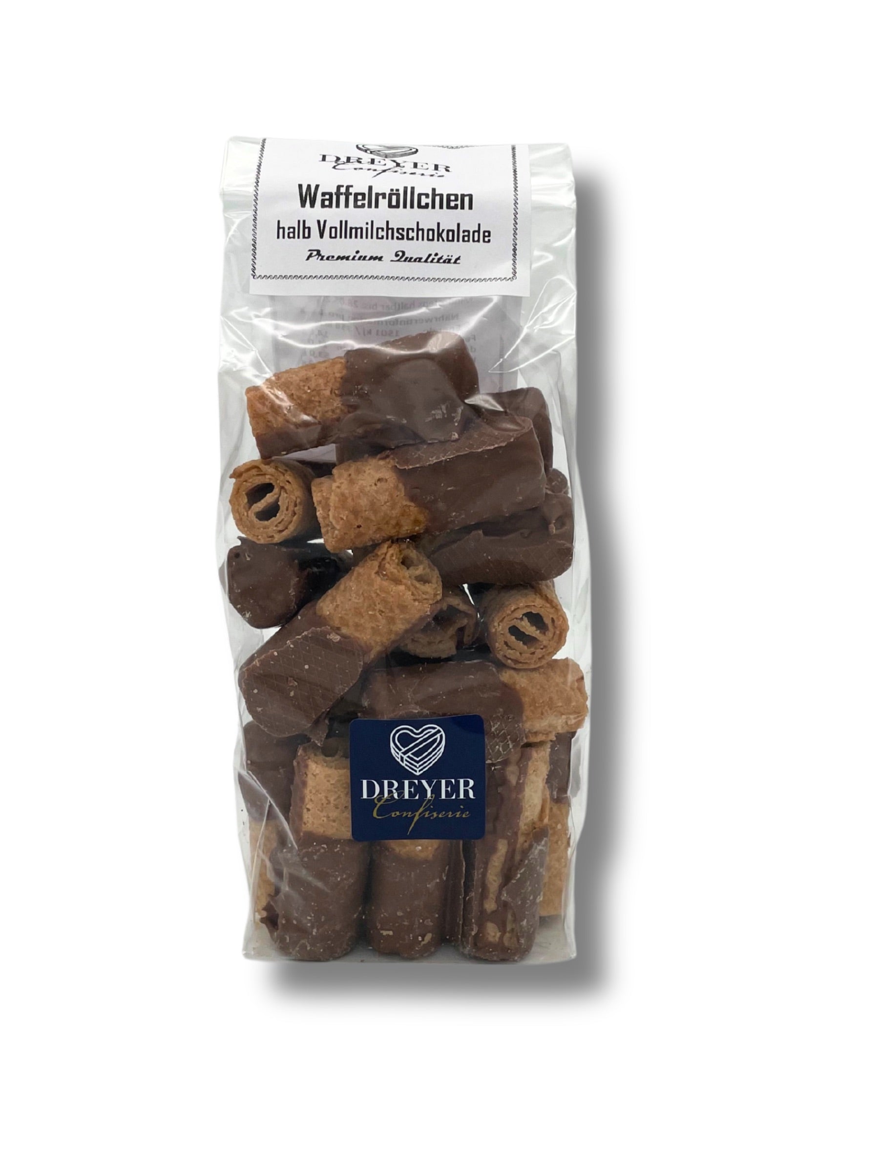 Dreyer Confiserie Waffelröllchen Vollmilch – Schokoladengenuss aus Hameln.