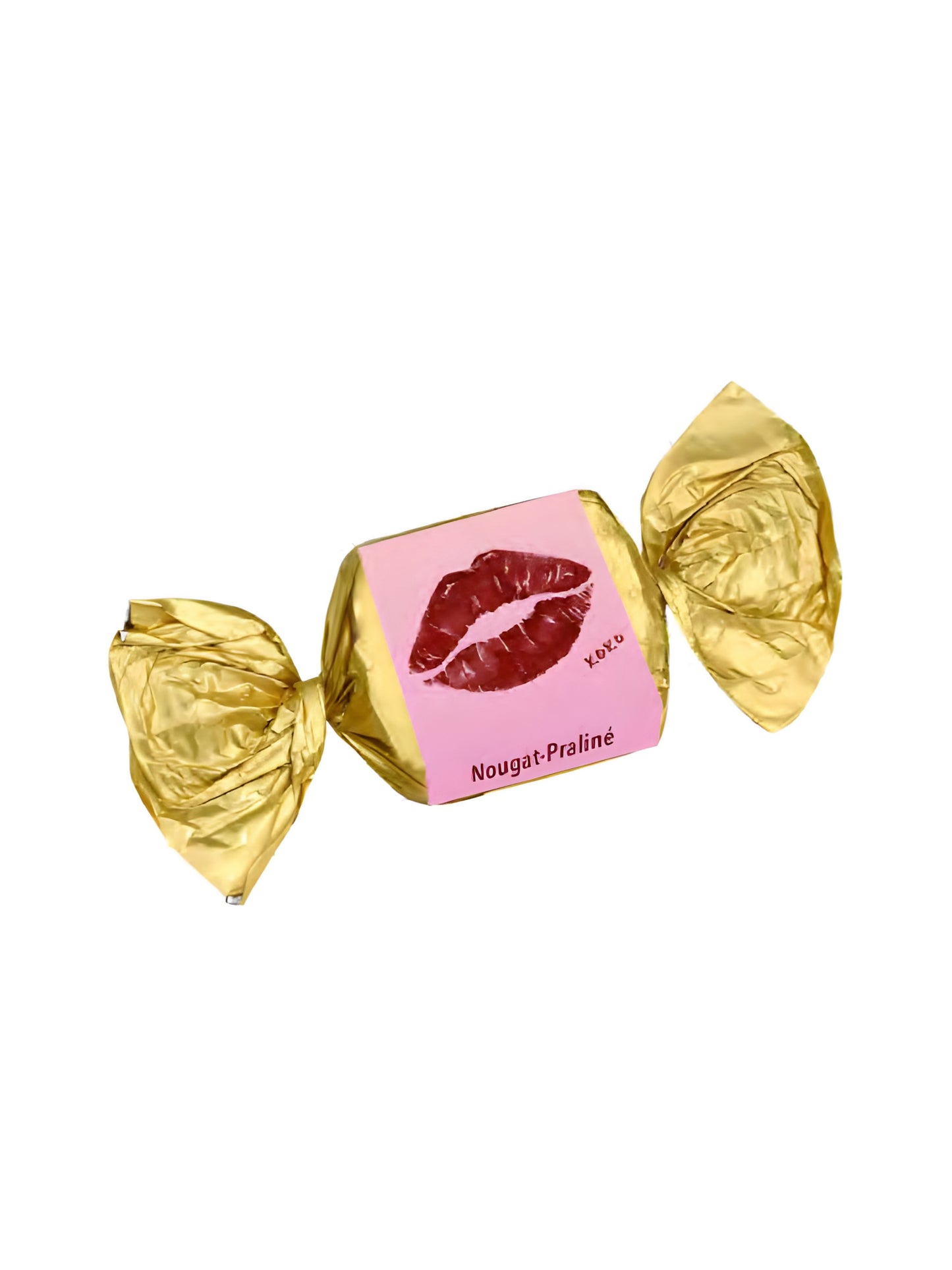 Wagner Pralinen Kuss Nougat-Happen in Vollmilchschokolade 25 g, einzeln verpackte Nougat-Praline in goldener Folie erhältlich in der Dreyer Confiserie aus der Rattenfängerstadt Hameln.