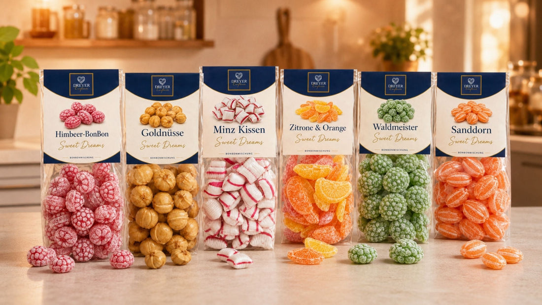 Bonbon-Bar der Dreyer Confiserie: klassische Bonbon-Sorten wie Himbeer, Anis und Waldmeister