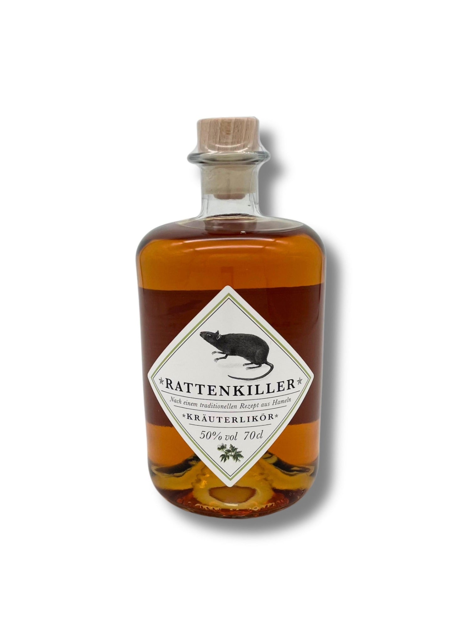 Spirituosen aus Hameln – Rattengift Gin, Apfellikör & Rattenkiller Kräuterlikör mit Rattenfänger-Design.