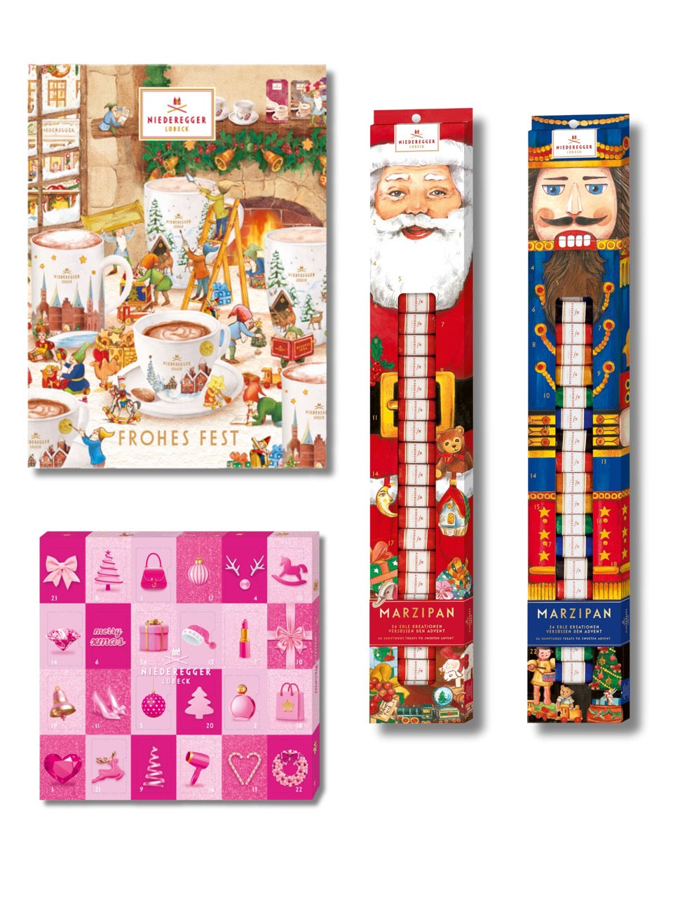 Exklusive Schokoladen-Adventskalender von Peters, Niederegger und Heilemann bei Dreyer Confiserie in Hameln