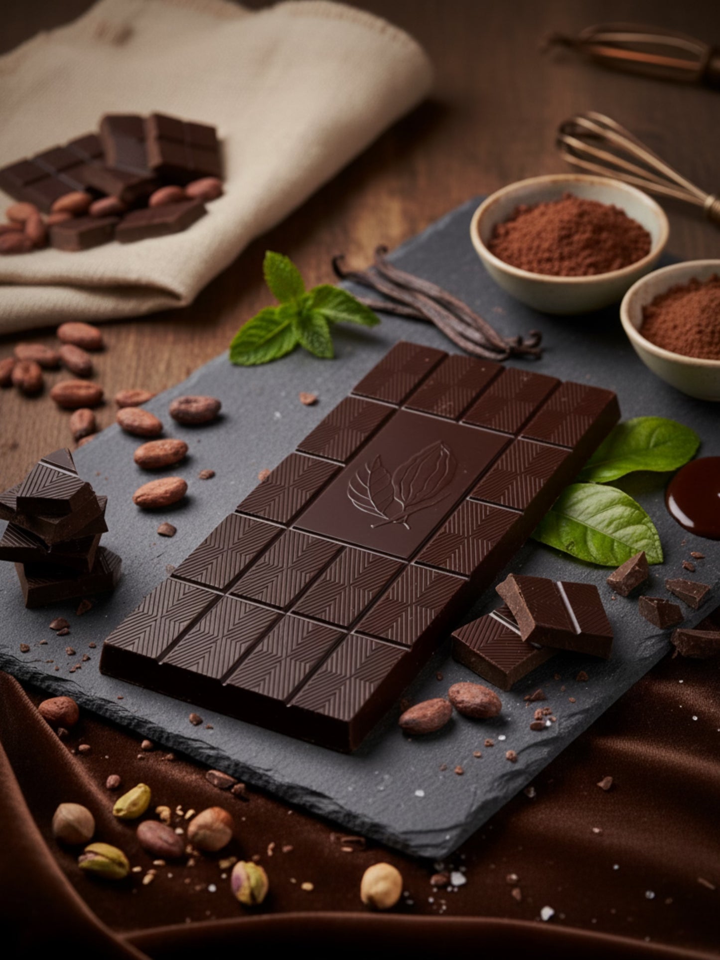 Produktfoto von unserer Schokolade „Gruß aus Hameln“ Zartbitter 80 g – edle Zartbitterschokolade mit Motiv der Rattenfängerstadt Hameln, hergestellt für die Dreyer Confiserie.