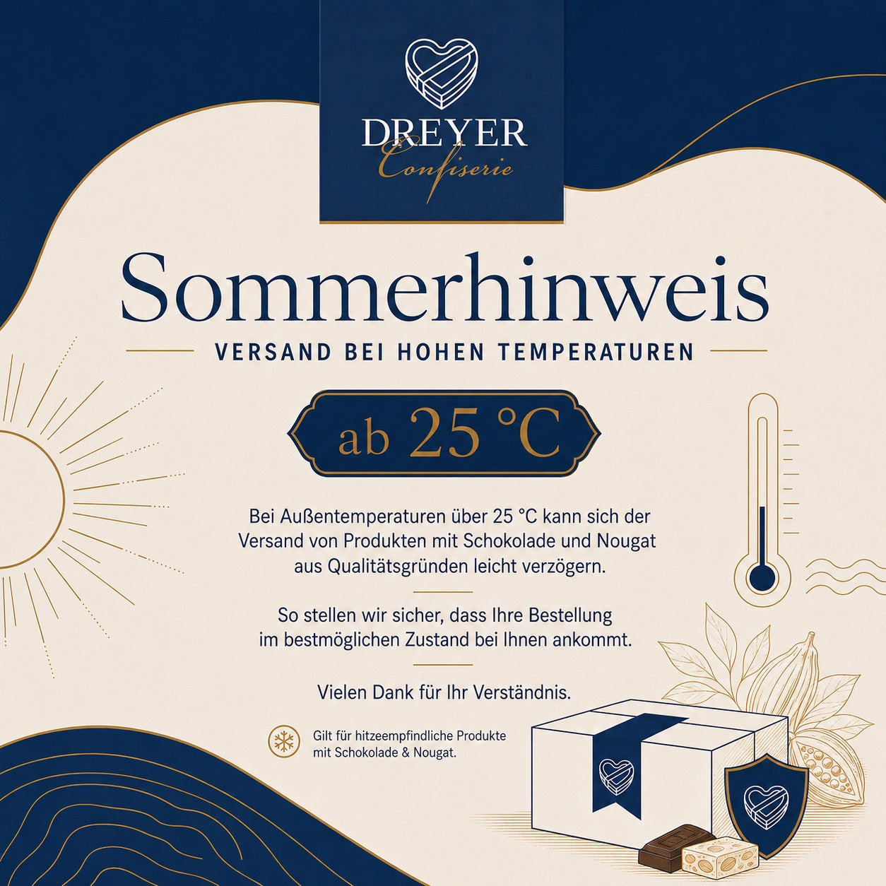 Versandhinweis Sommer