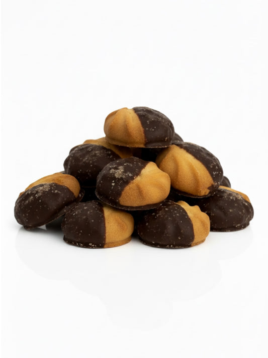 Bärentatzen Sandgebäck mit Zartbitterschokolade 150g von der Dreyer Confiserie – traditionelles Gebäck zu Kaffee oder Tee