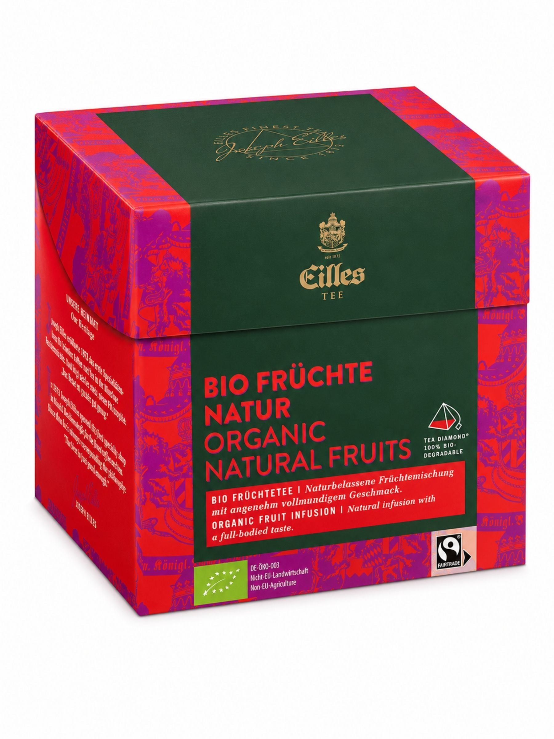 BIO Früchte Natur Tea Diamond 20er Box 80g EILLES Bio Früchtetee