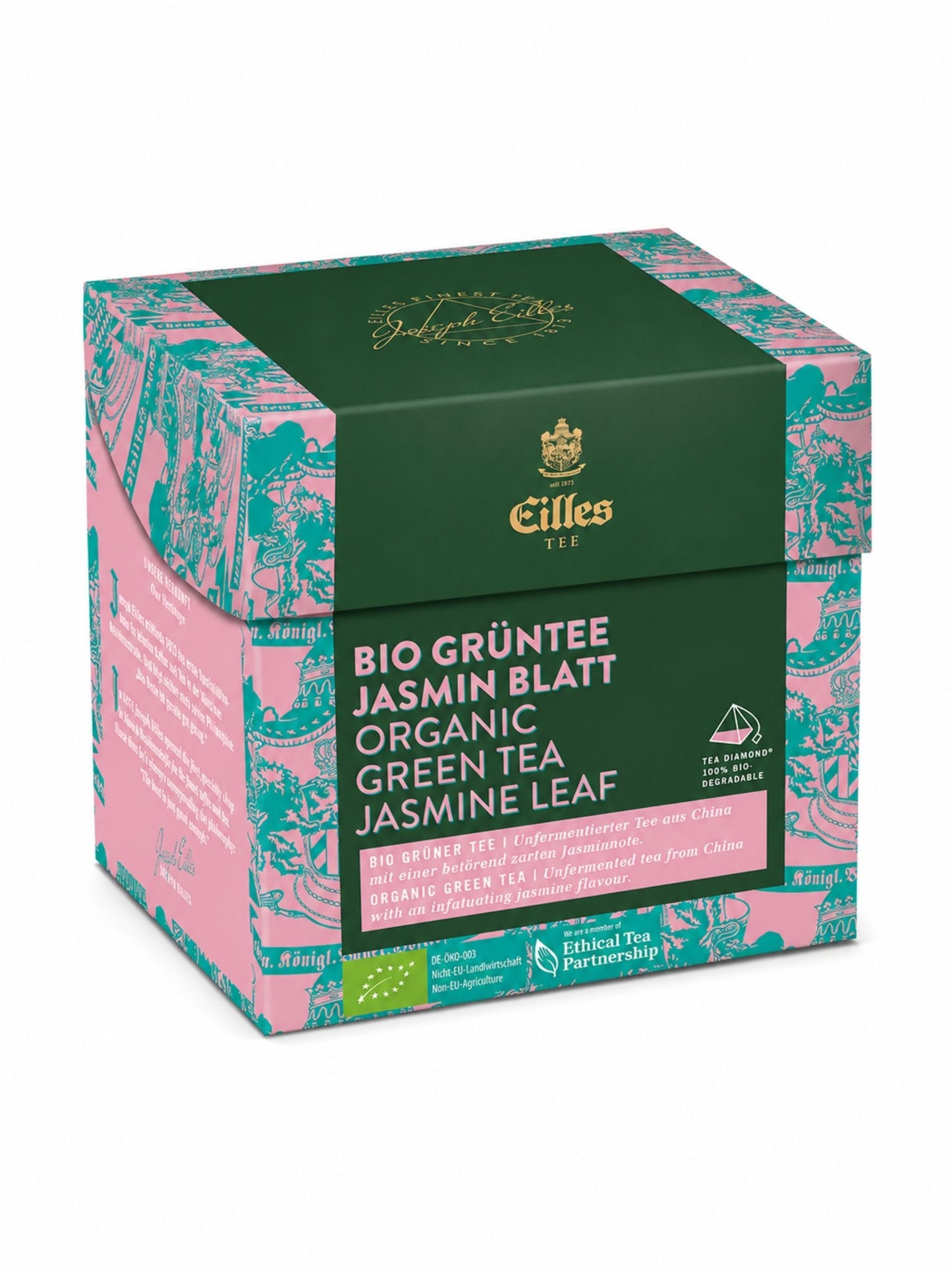 BIO Grüntee Jasmin Tea Diamond 20er Box 50g EILLES