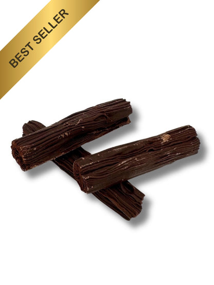 Produktfoto Borkenschokolade Zartbitter 100g – Handgemachte Schokoladenspezialität aus der Dreyer Confiserie Hameln.