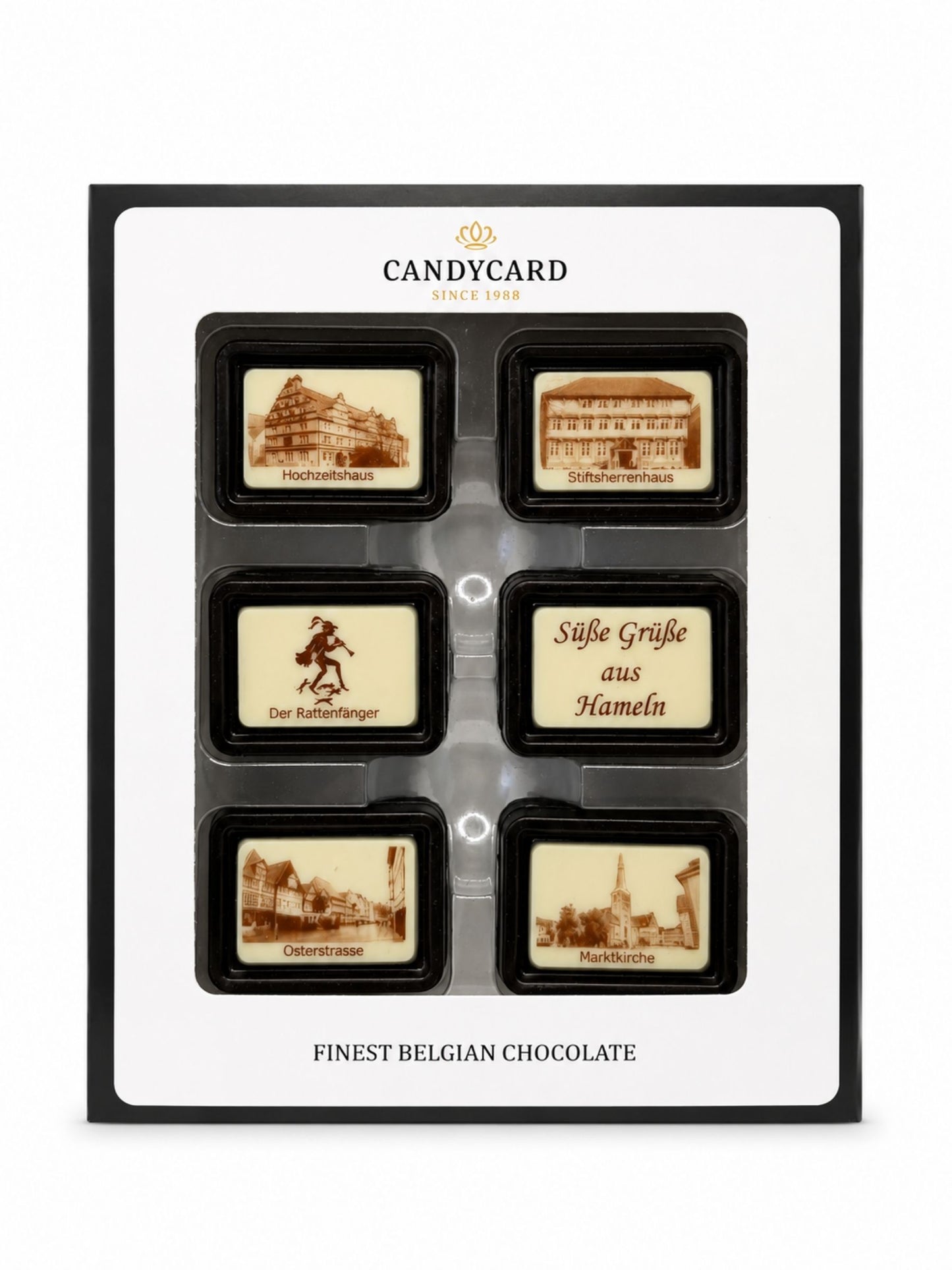 Hameln Schokoladentäfelchen Geschenkbox 120g CandyCard
