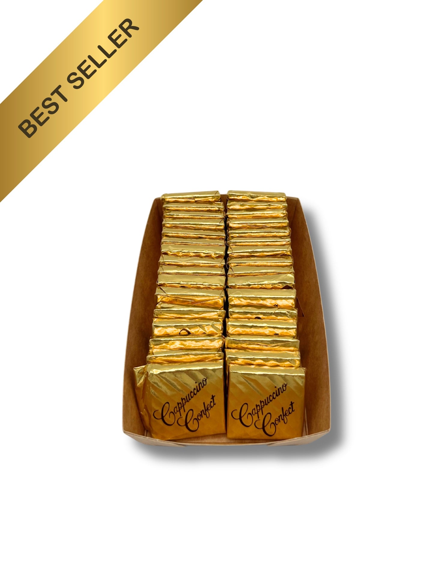 Nahaufnahme Produktfoto Cappuccino Konfekt.