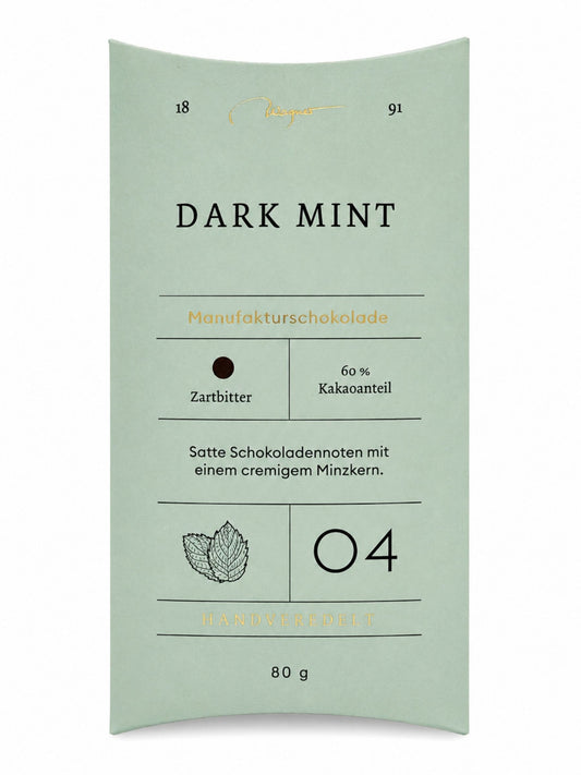 Manufakturschokolade Dark Mint Zartbitter 80g Wagner Pralinen