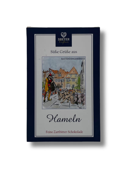 Dreyer Confiserie Zartbitterschokolade aus Hameln – 125g Tafel mit 70 Prozent Kakao.