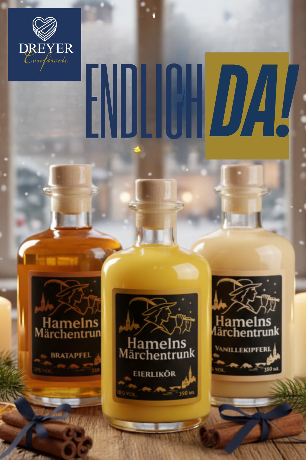 Hamelner Märchentrunk Liköre der Dreyer Confiserie inspiriert von Märchen und Tradition.