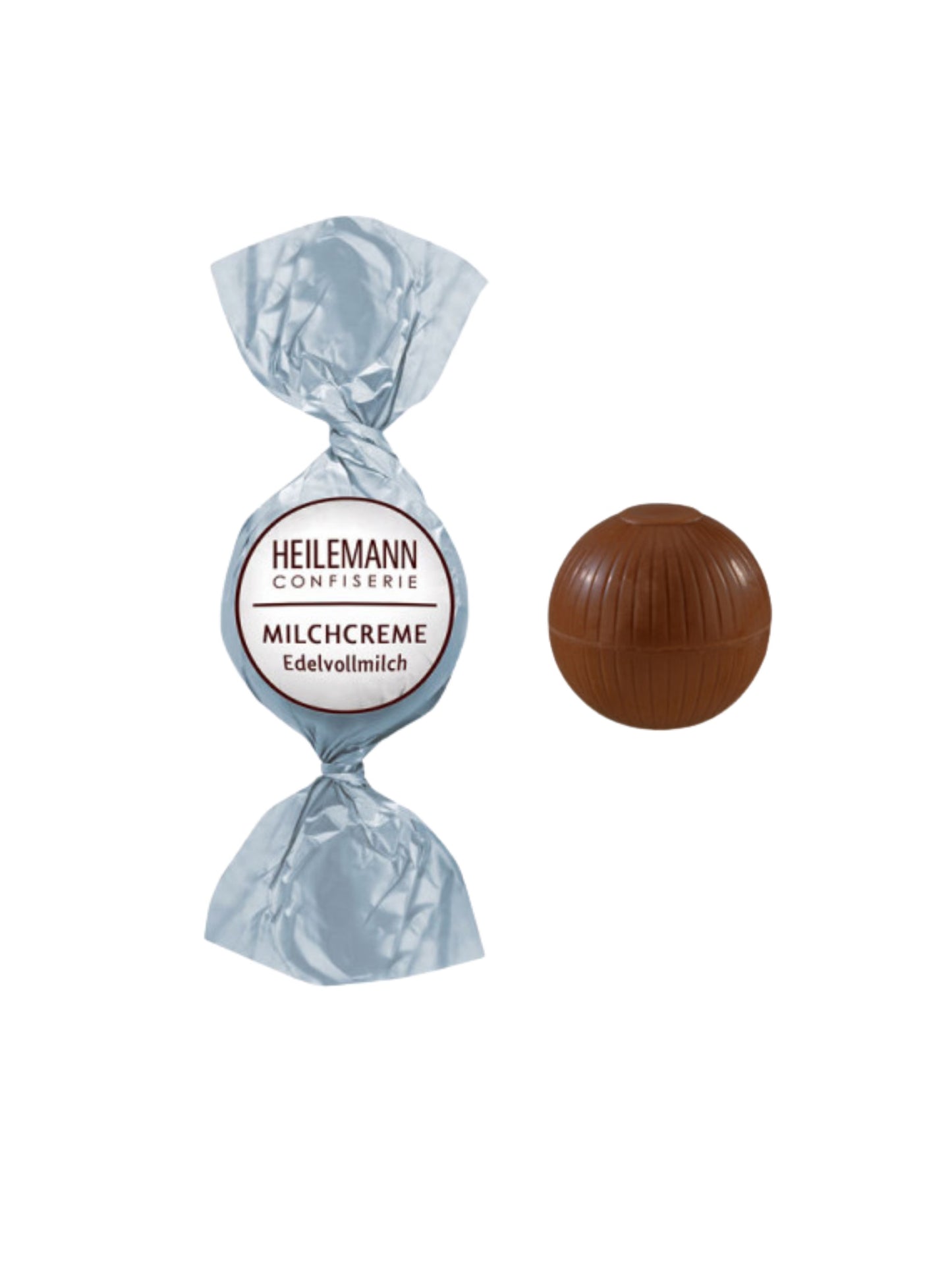 Heilemann Milchcreme Praliné-Kugel 15 g – Edelvollmilch-Schokoladenkugel mit zarter Milchcreme-Füllung, ideal für den Bunten Teller, erhältlich in der Dreyer Confiserie in der Rattenfängerstadt Hameln.