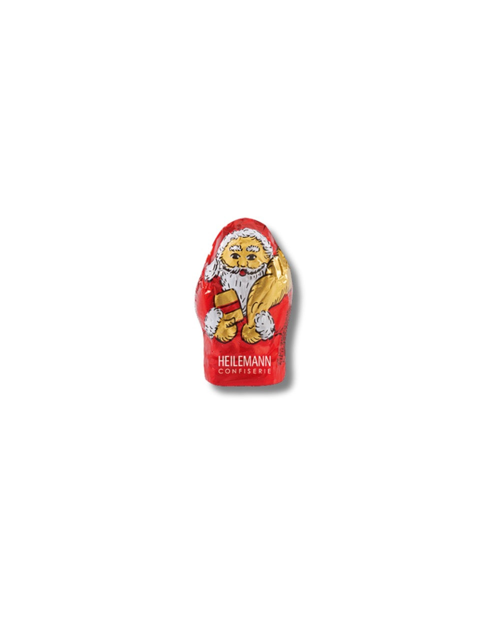 Heilemann Weihnachtsmännchen Edelvollmilch 10 g – kleine Schokoladenfigur aus Edelvollmilch-Schokolade, ideal als Geschenkanhänger, für den Nikolausstiefel oder Weihnachtsteller, erhältlich in der Dreyer Confiserie in der Rattenfängerstadt Hameln.