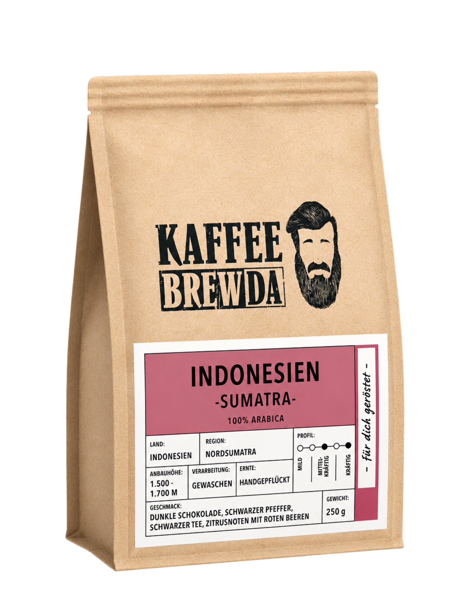 Indonesien Sumatra Meru Kaffee Bohne 250g Kaffee Brewda