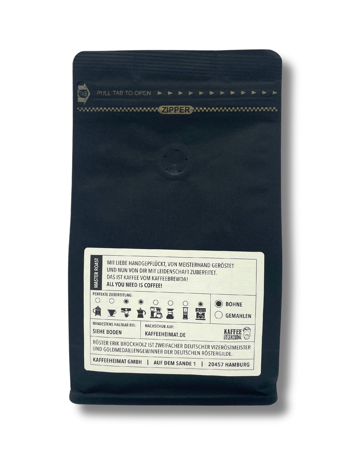 Italienischer Espresso mit Schoko-Karamellnote von Röstmeister Brockholz.