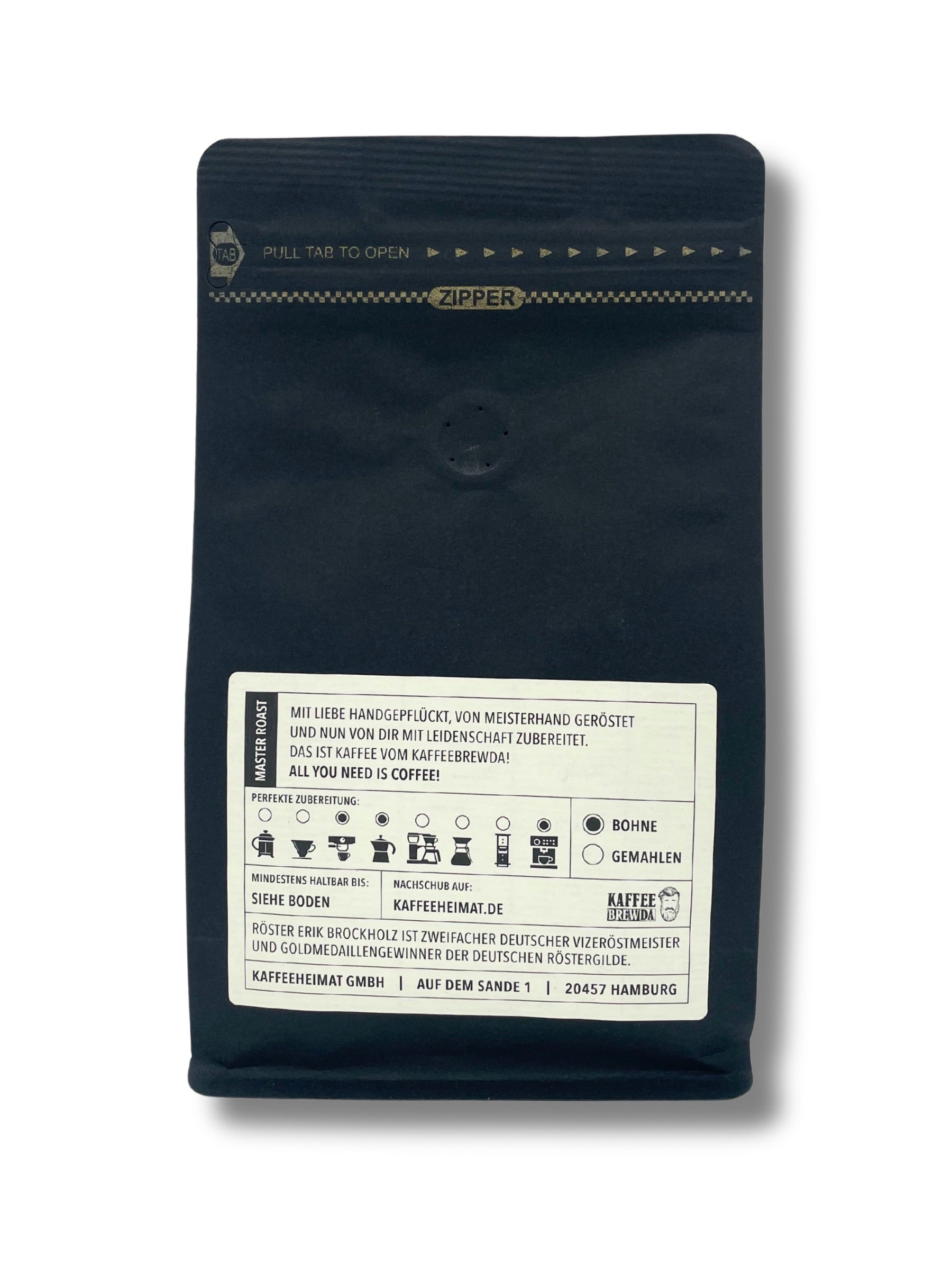 Italienischer Espresso mit Schoko-Karamellnote von Röstmeister Brockholz.