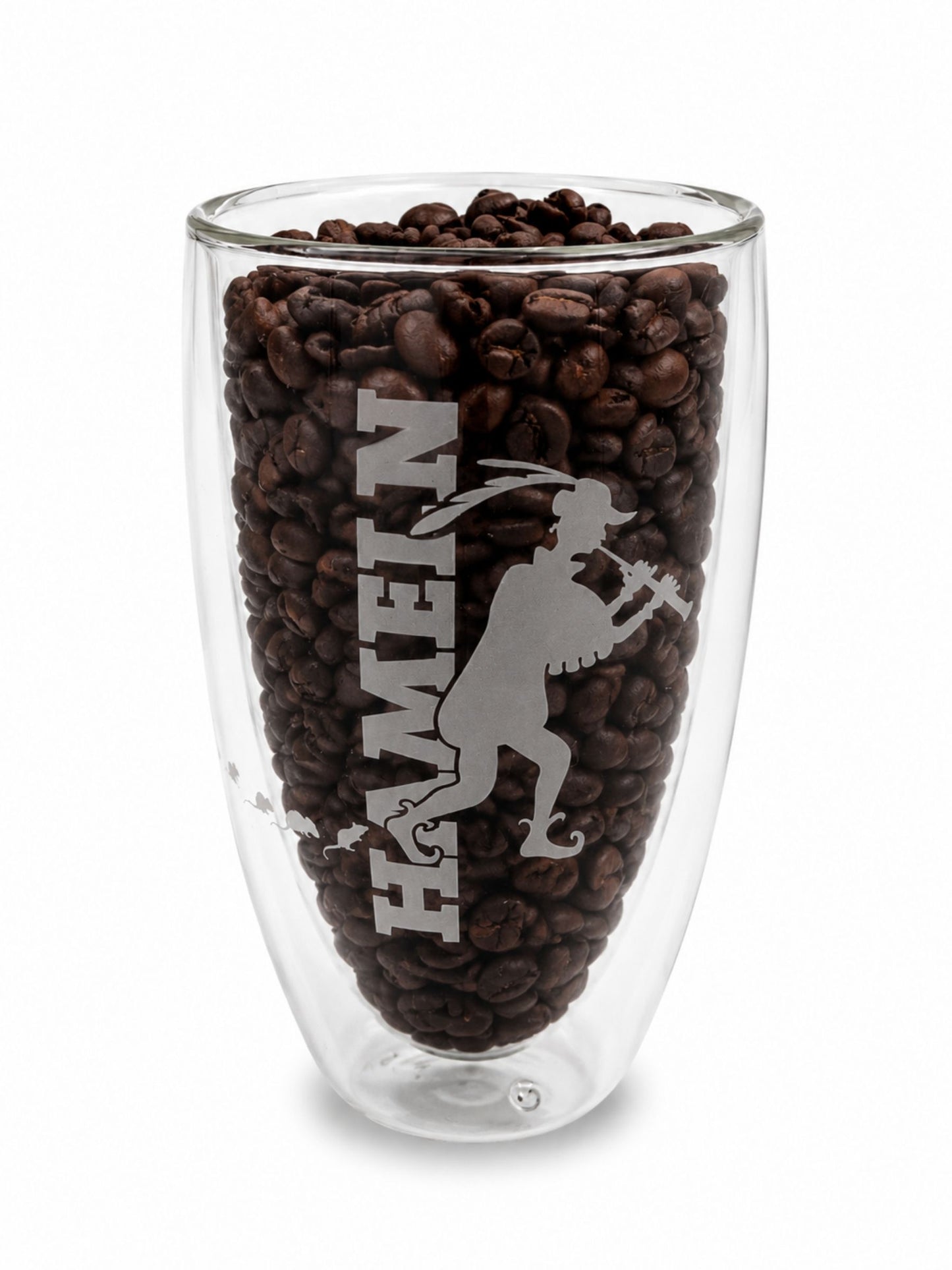 Latte-Macchiato-Glas Hameln 350ml mit Rattenfänger-Motiv